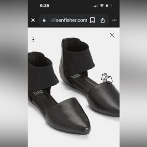 Eileen Fisher Allot D’Orsay ballet flat sz 10